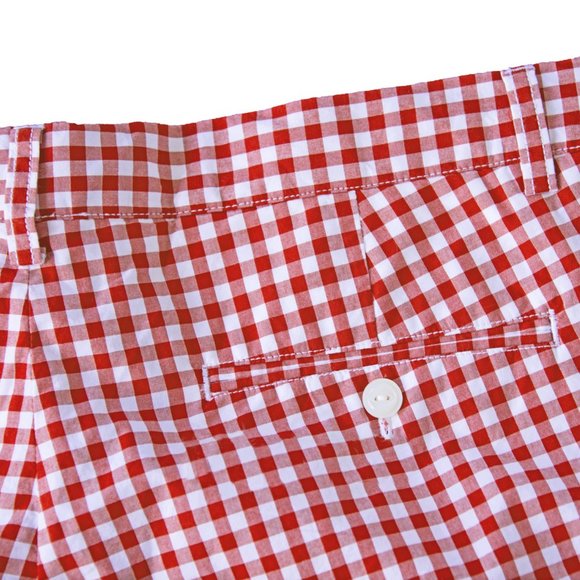 NEW Polo Ralph Lauren Gingham Shorts!  Red & White Check  Suffield Style  Cotton - Picture 3 of 4